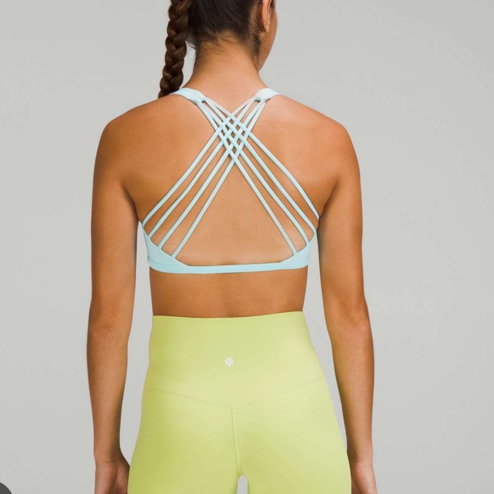Lululemon free to be wild strappy sports icing blue 4